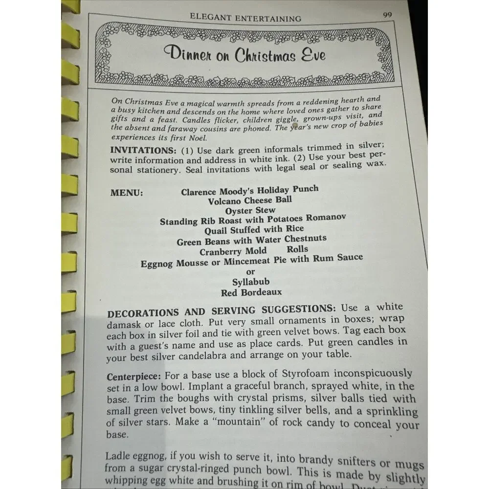 Vintage Junior League of Memphis Tennessee Cookbook Party‎ Potpourri 1972-73